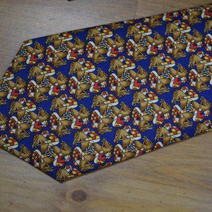 Hermes Accessories Herms Horse Jockey Riding Blue Red Equestrian